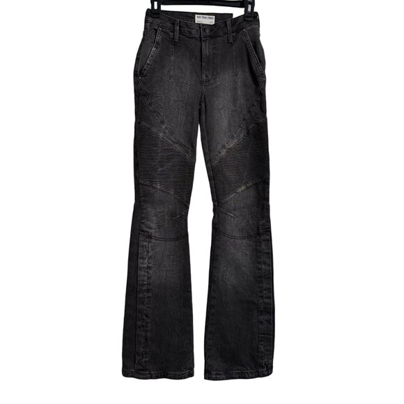 We The Free Vector Moto Mid Rise Size 24 Flare Black NWT Tall - Picture 9 of 16